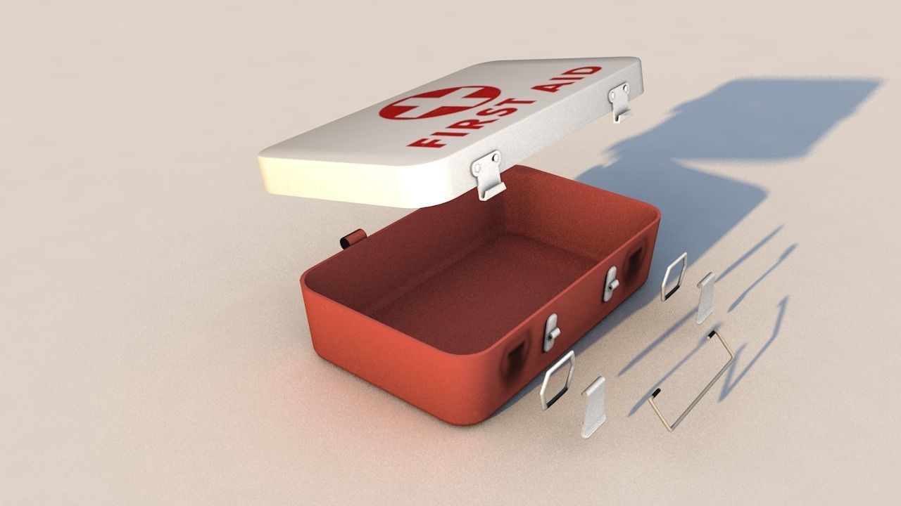 First Aid Kit Lowpoly Low-poly 3D model_4