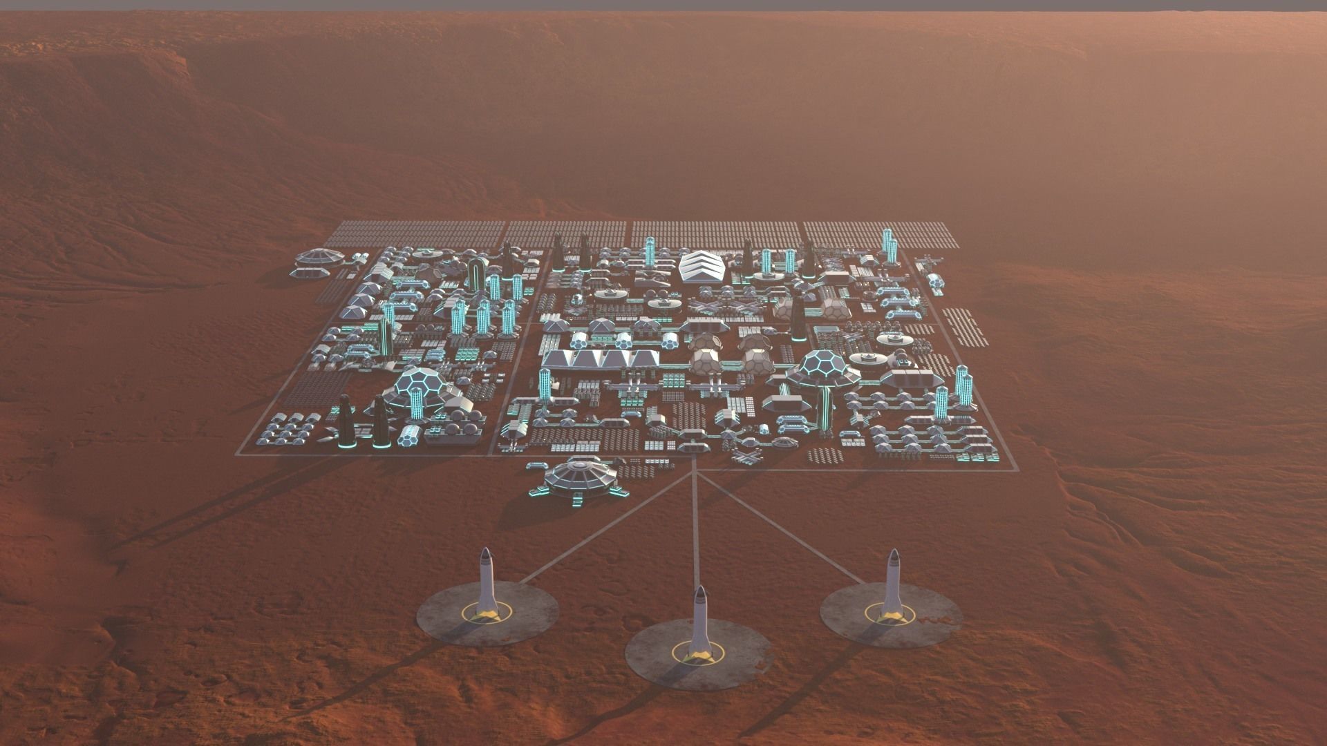 Martian Base 3D model_11