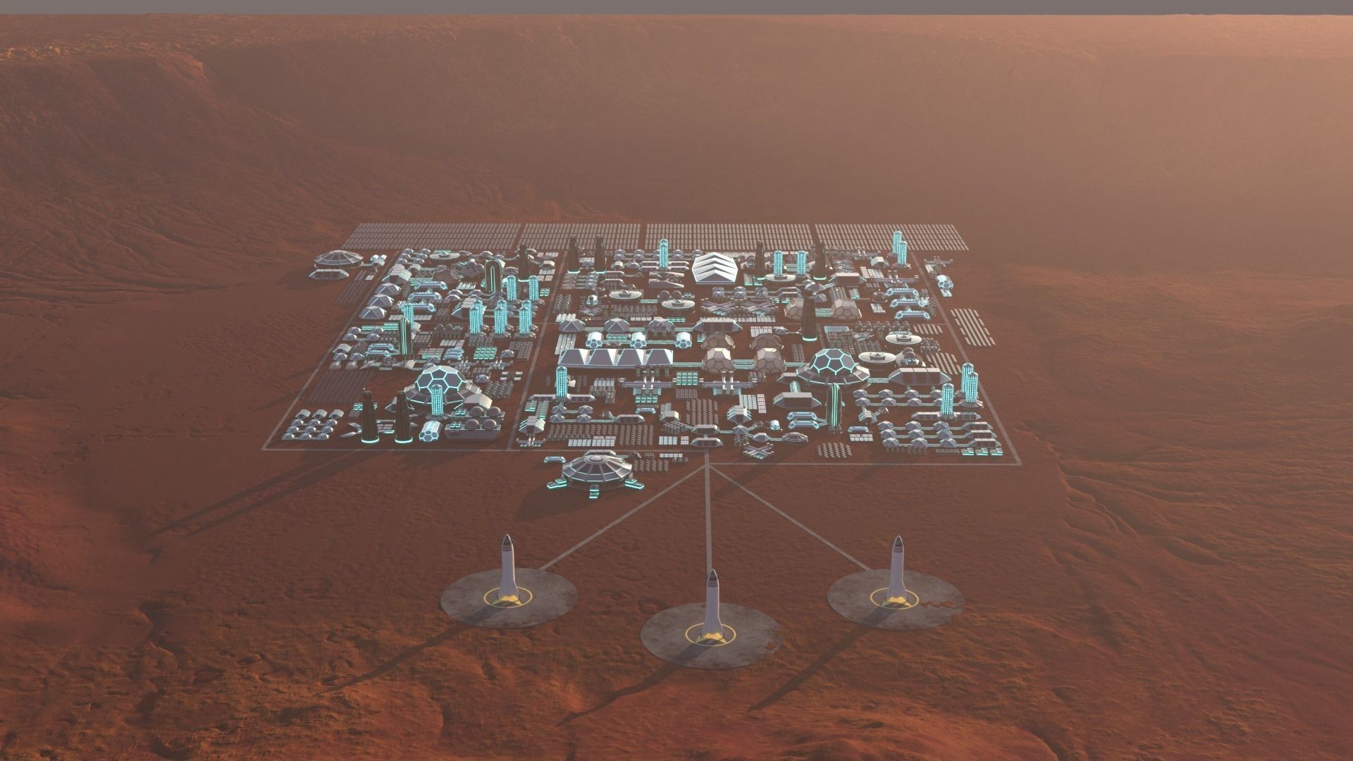 Martian Base 3D model_9
