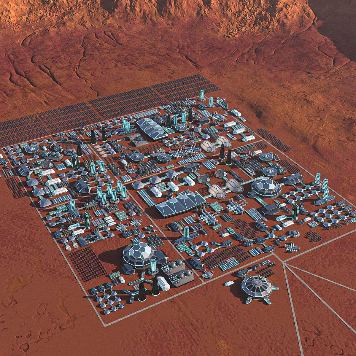 Martian Base 3D model_2