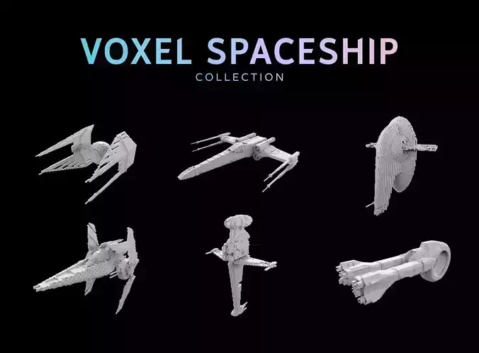 STAR WARS 3D VOXEL SPACESHIP Collection