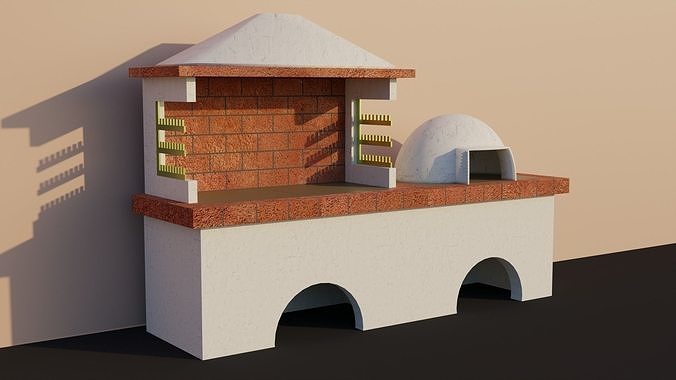 Barbeque mediterranean oven Free 3D model