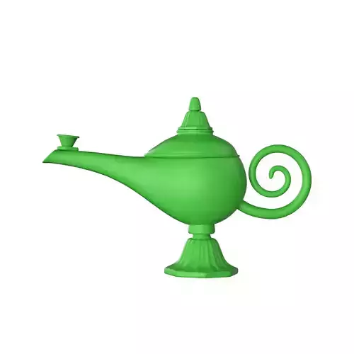 3d Icon Stylized Ala Aldin Lamp Low-poly 3D model