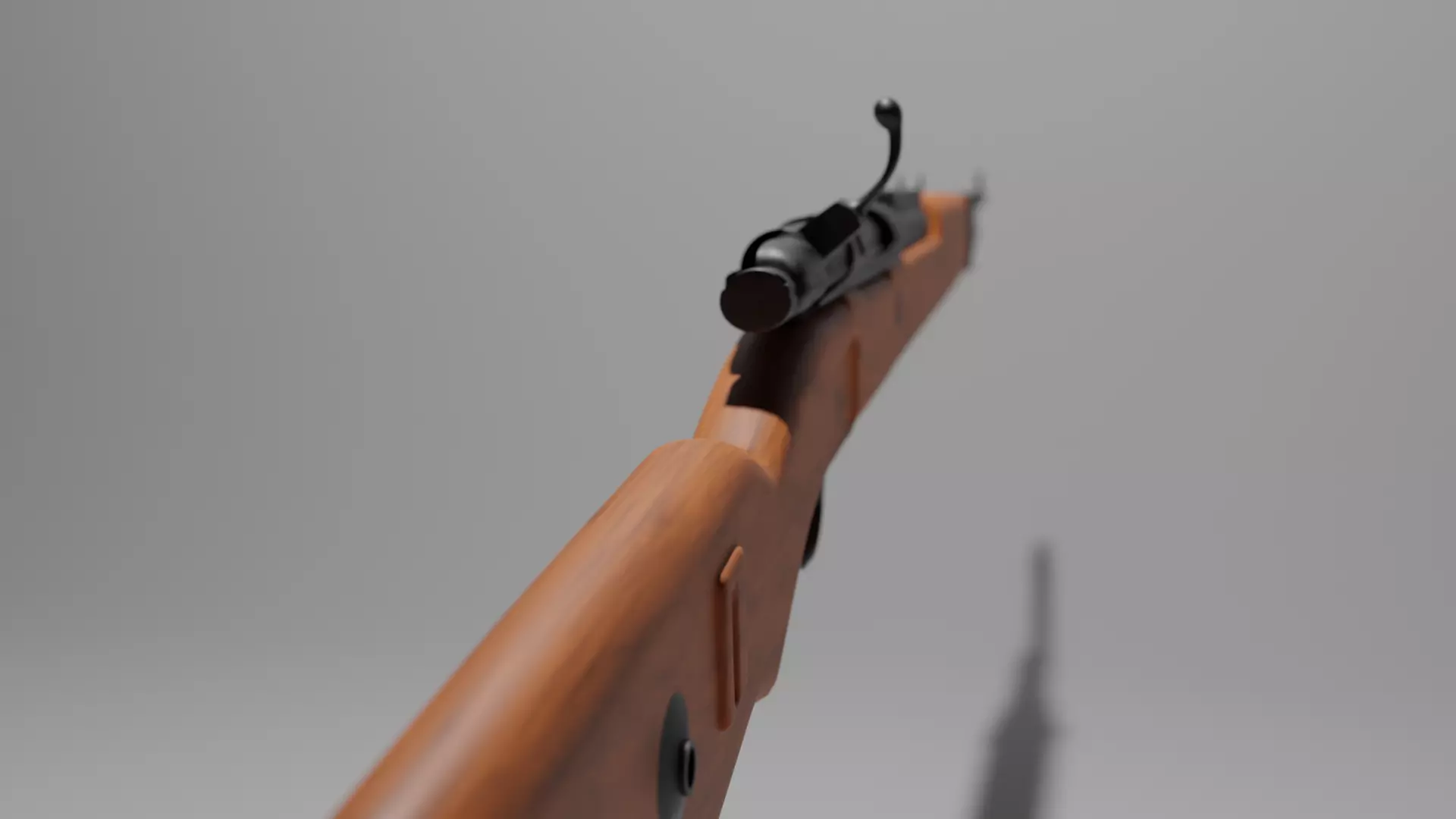 Kar98 wooden rifle Free low-poly 3D model