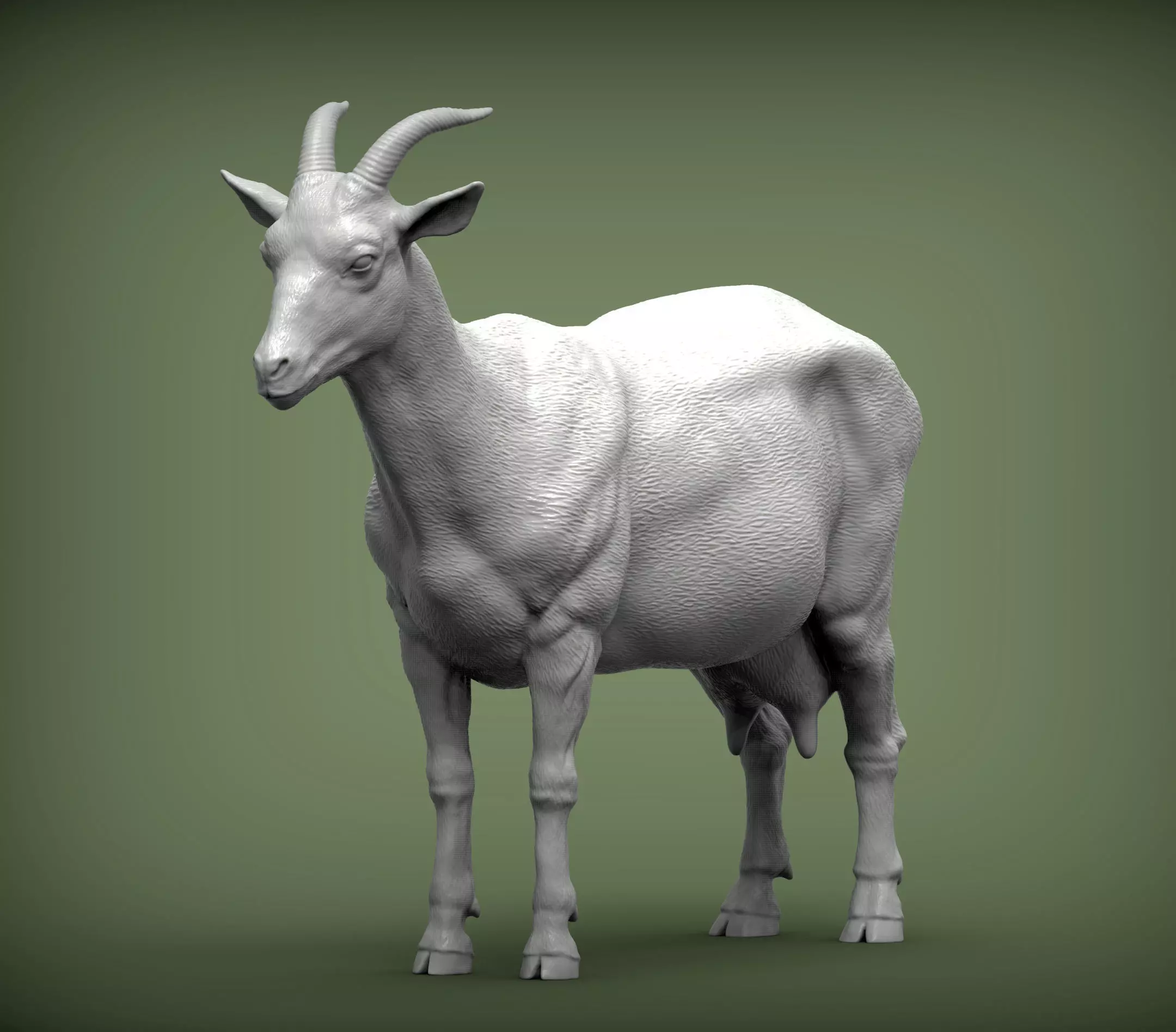 goat 3D print model 3D print model_0