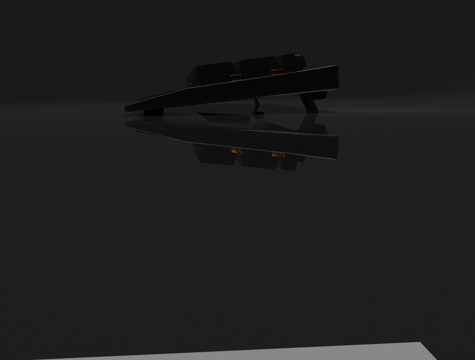 Gaming RGB Keyboard Low-poly 3D model_4