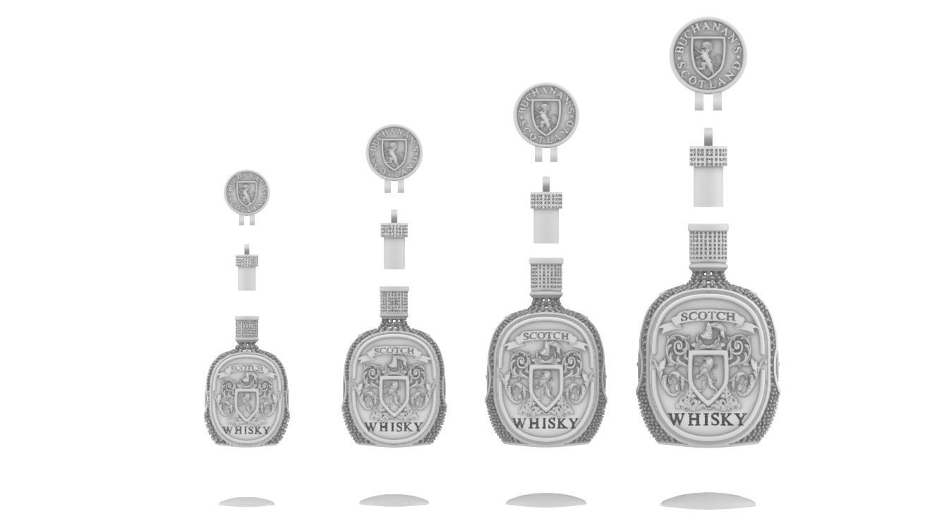 buchanans bottle 3D print model_1