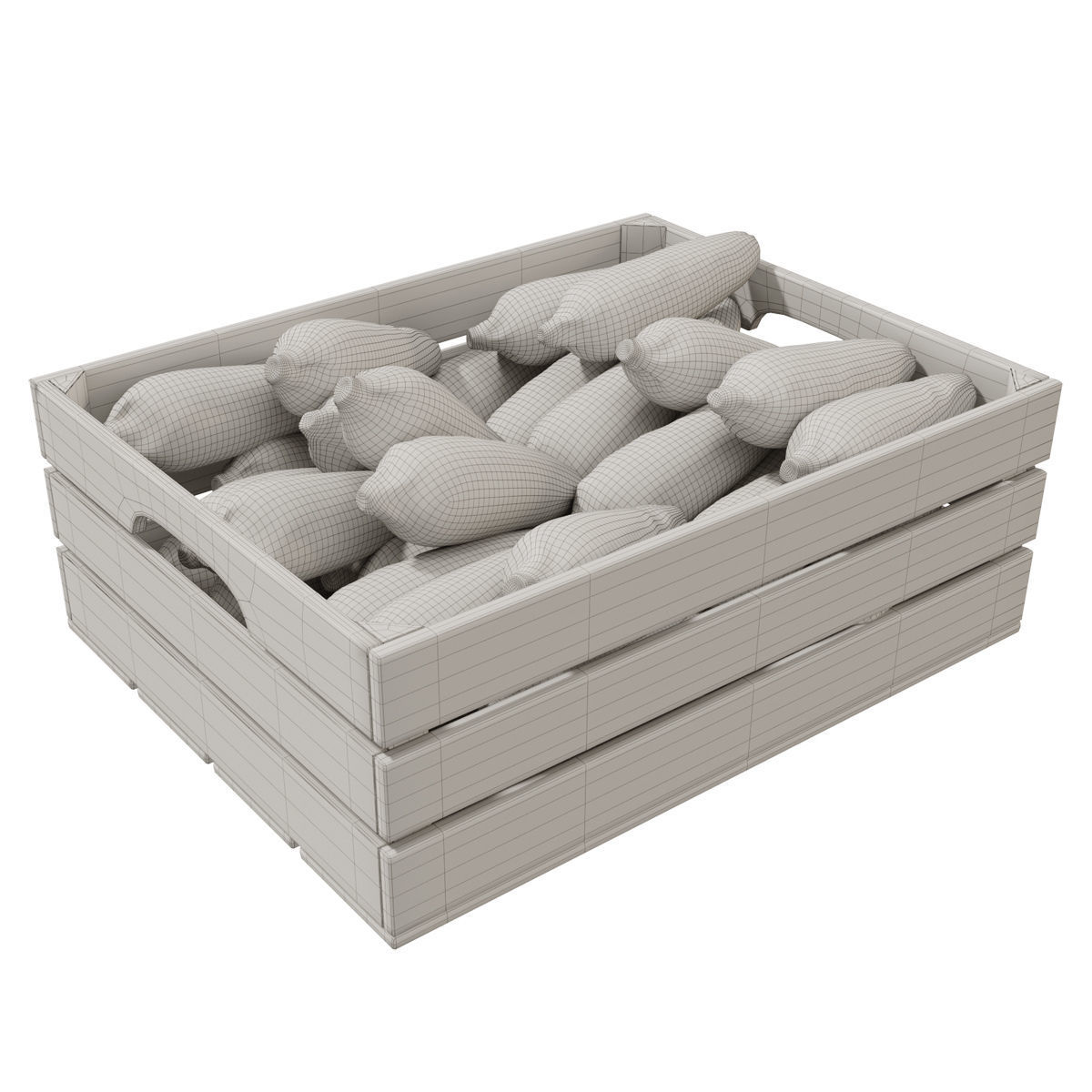 corn crates 3D model_1