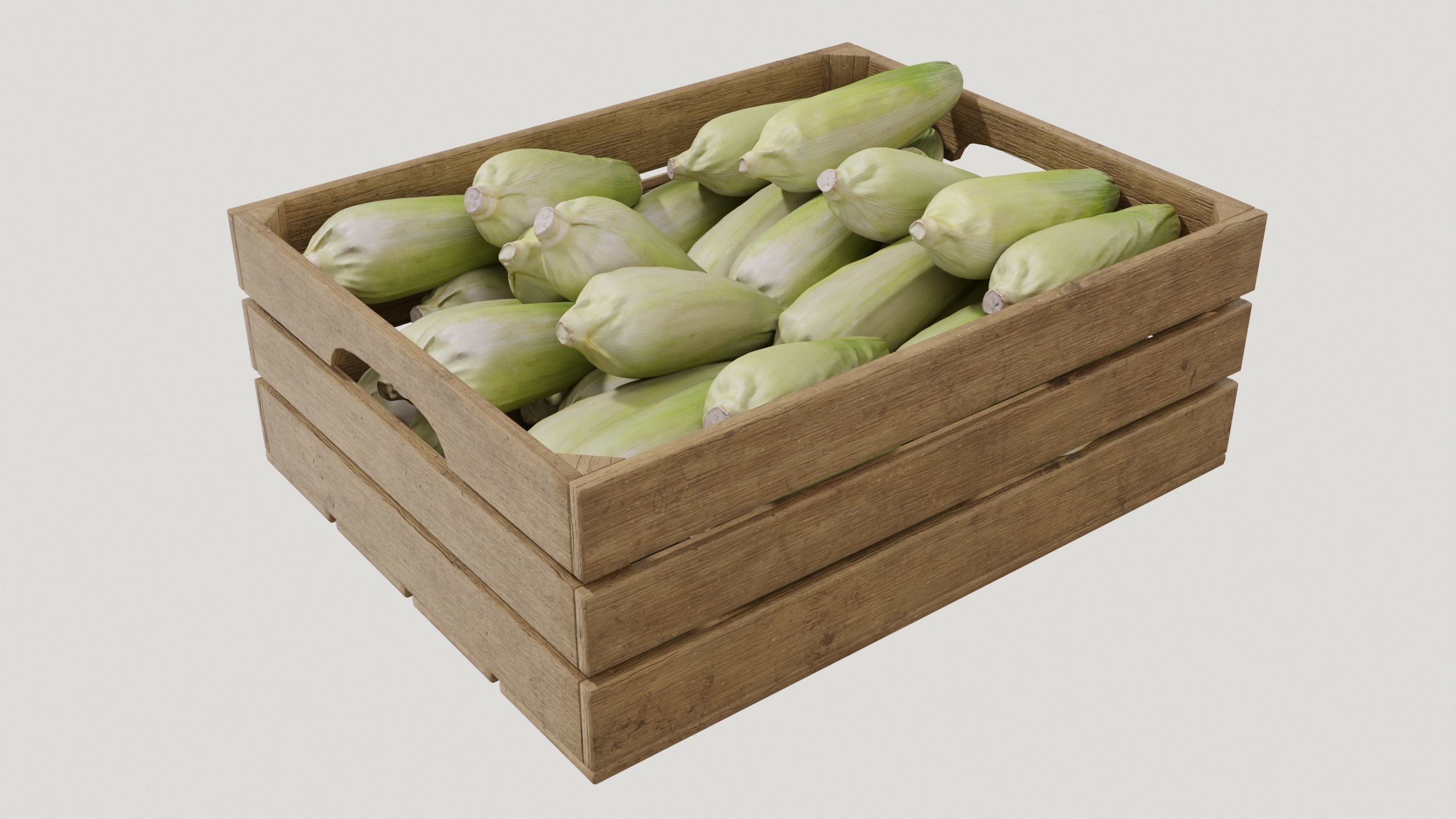 corn crates 3D model_2
