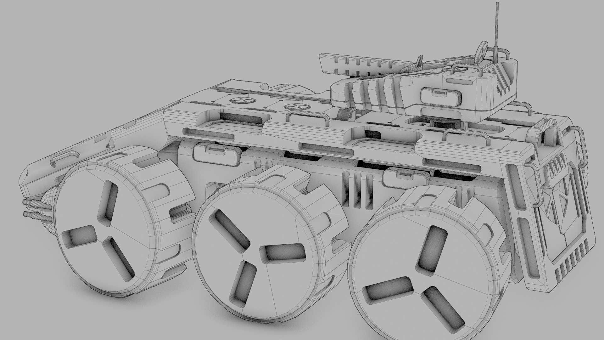 SCII-fI MILITARY VEHICLE RIGGED 3D model_46