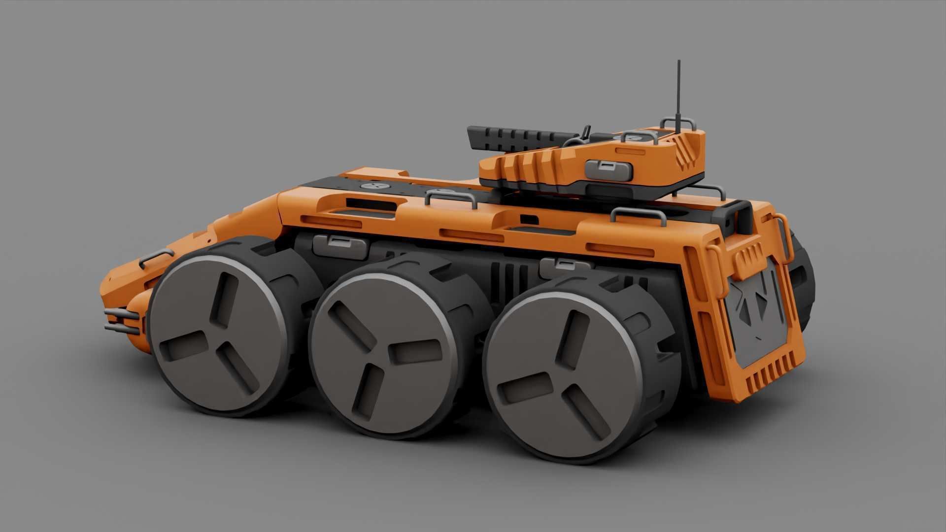 SCII-fI MILITARY VEHICLE RIGGED 3D model_8
