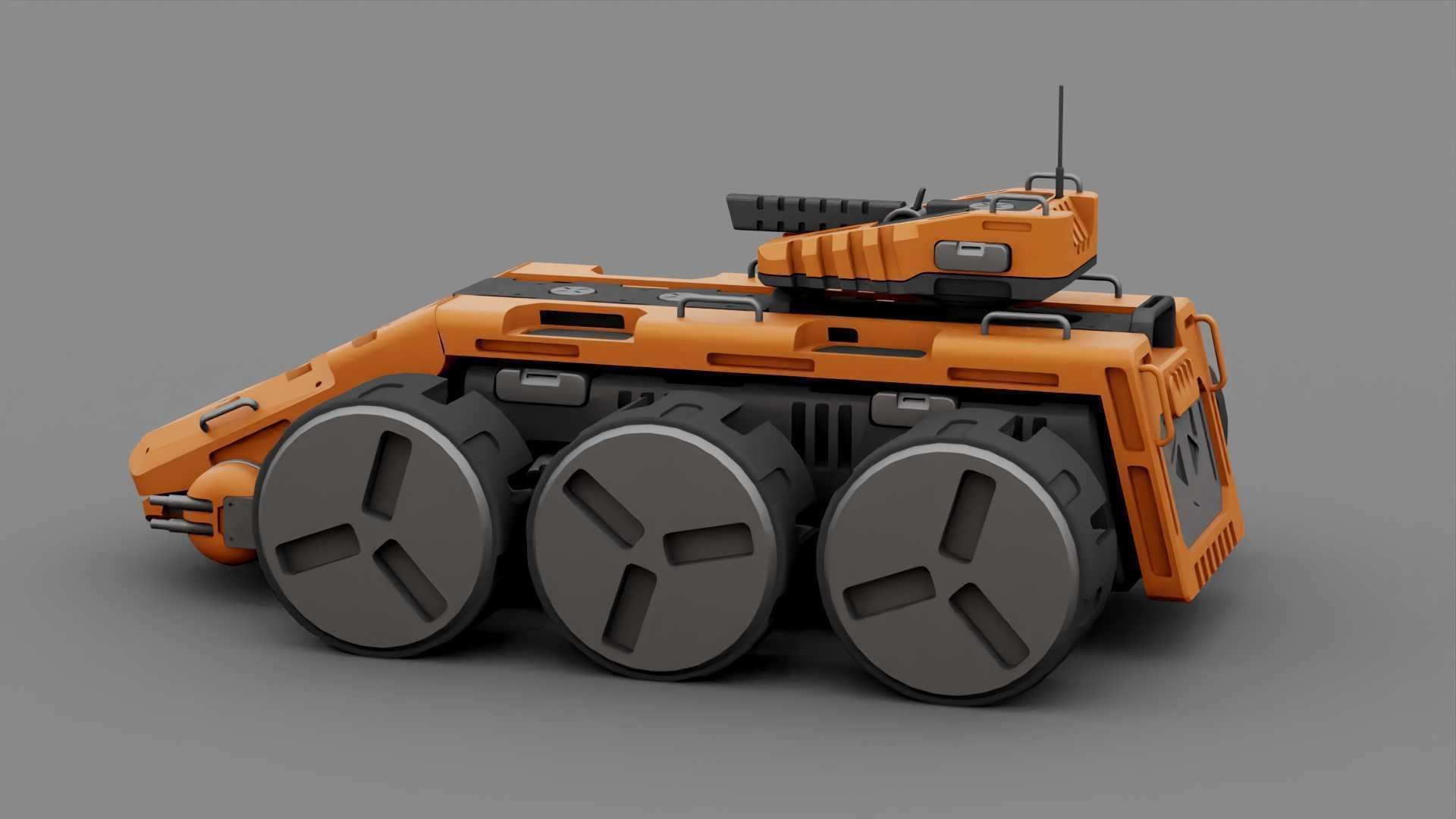 SCII-fI MILITARY VEHICLE RIGGED 3D model_7
