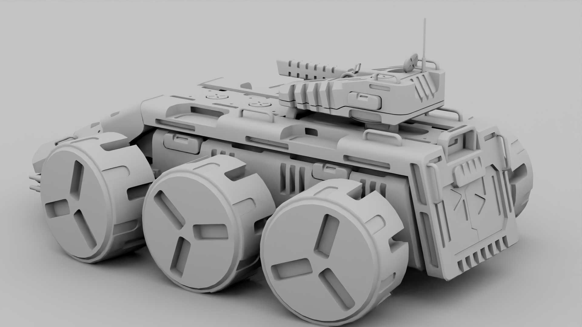 SCII-fI MILITARY VEHICLE RIGGED 3D model_40