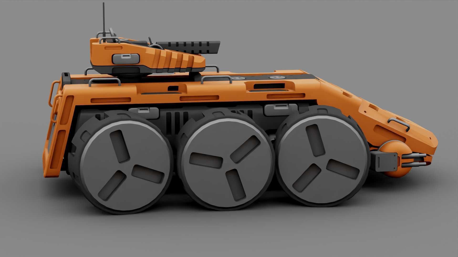 SCII-fI MILITARY VEHICLE RIGGED 3D model_24