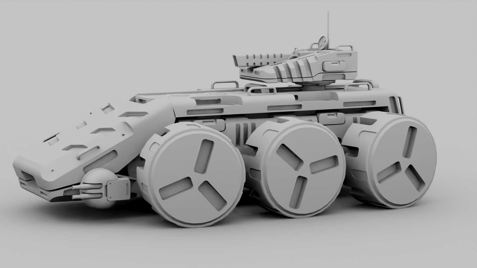 SCII-fI MILITARY VEHICLE RIGGED 3D model_44
