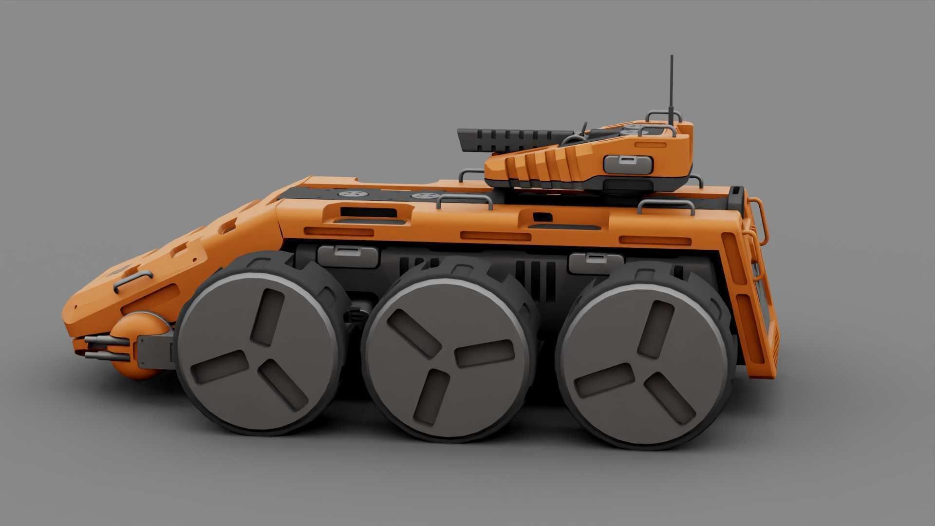 SCII-fI MILITARY VEHICLE RIGGED 3D model_6