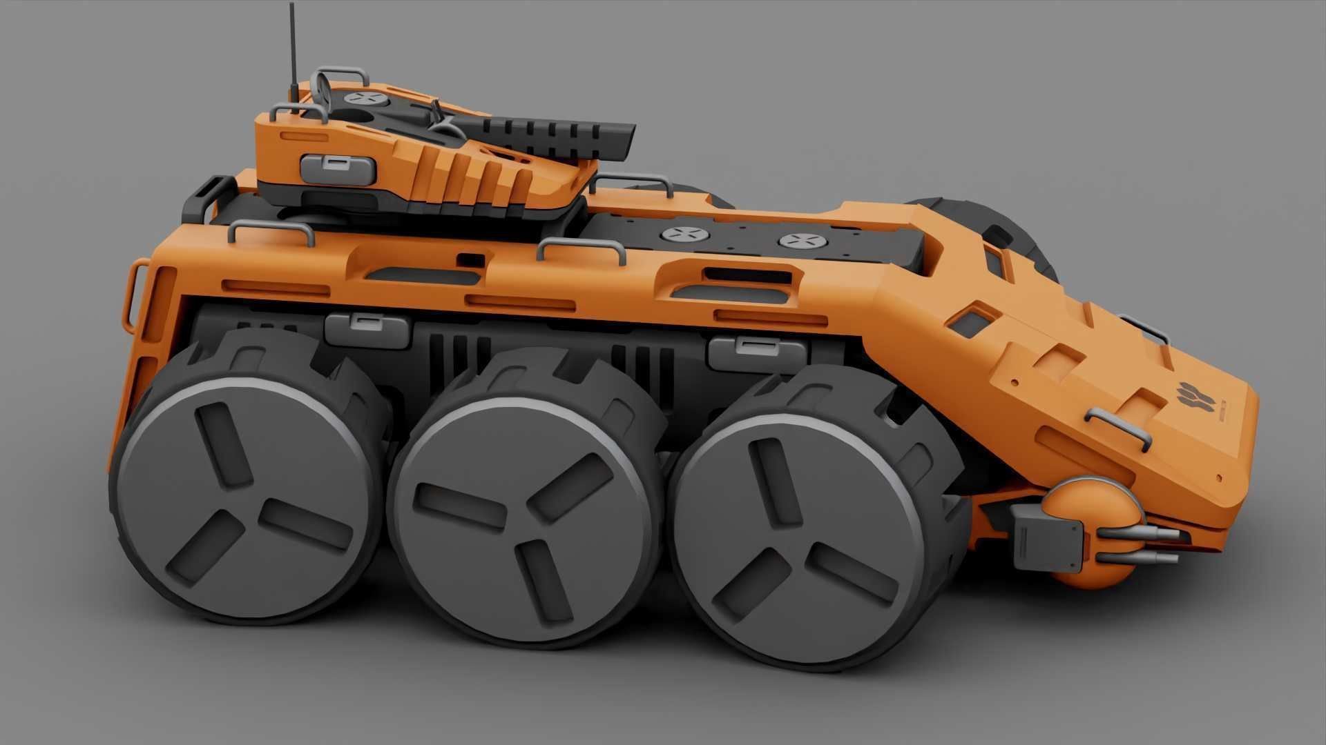 SCII-fI MILITARY VEHICLE RIGGED 3D model_26