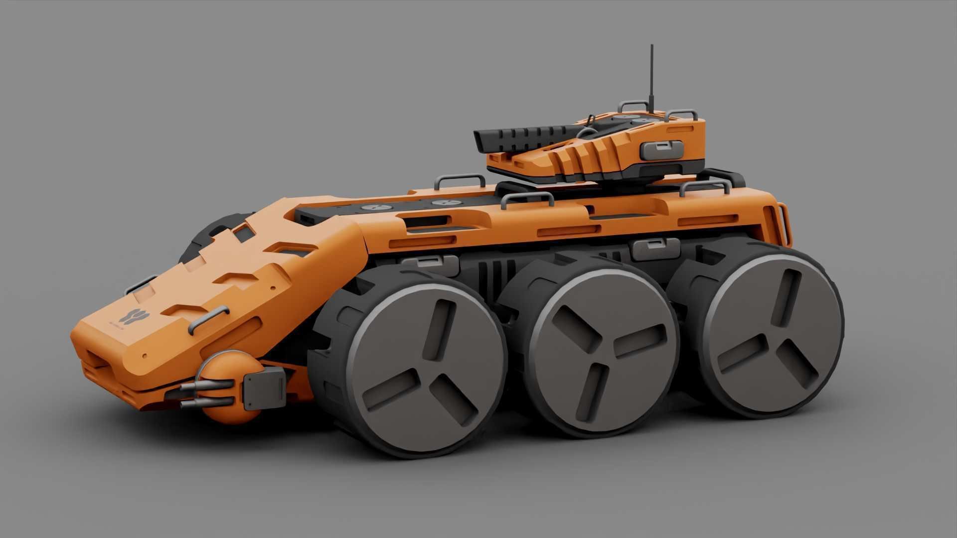 SCII-fI MILITARY VEHICLE RIGGED 3D model_1