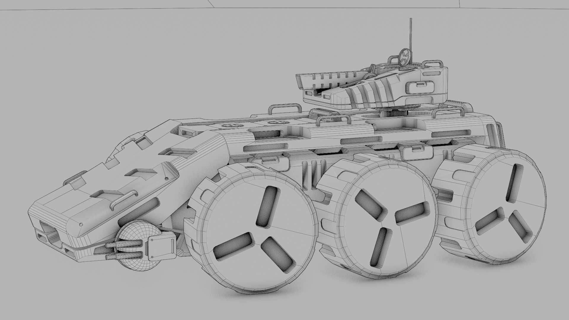 SCII-fI MILITARY VEHICLE RIGGED 3D model_45