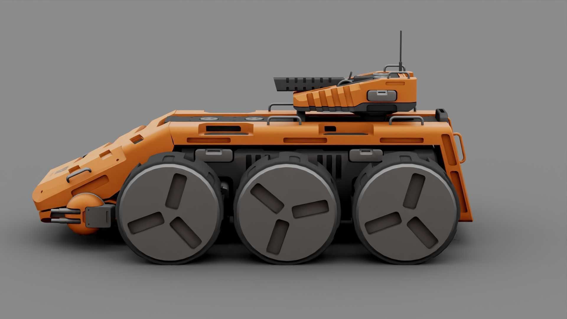 SCII-fI MILITARY VEHICLE RIGGED 3D model_5