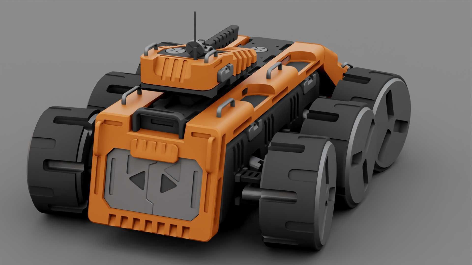 SCII-fI MILITARY VEHICLE RIGGED 3D model_19