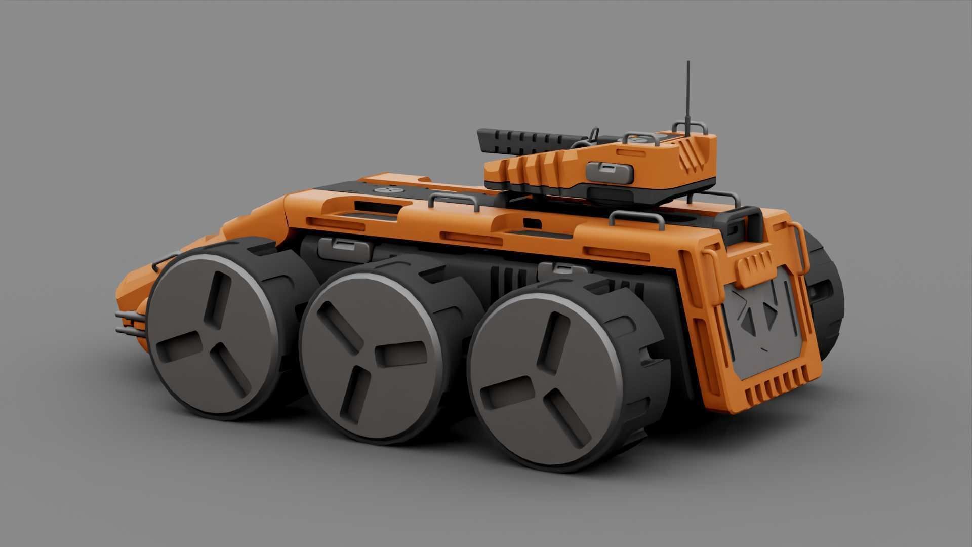 SCII-fI MILITARY VEHICLE RIGGED 3D model_9