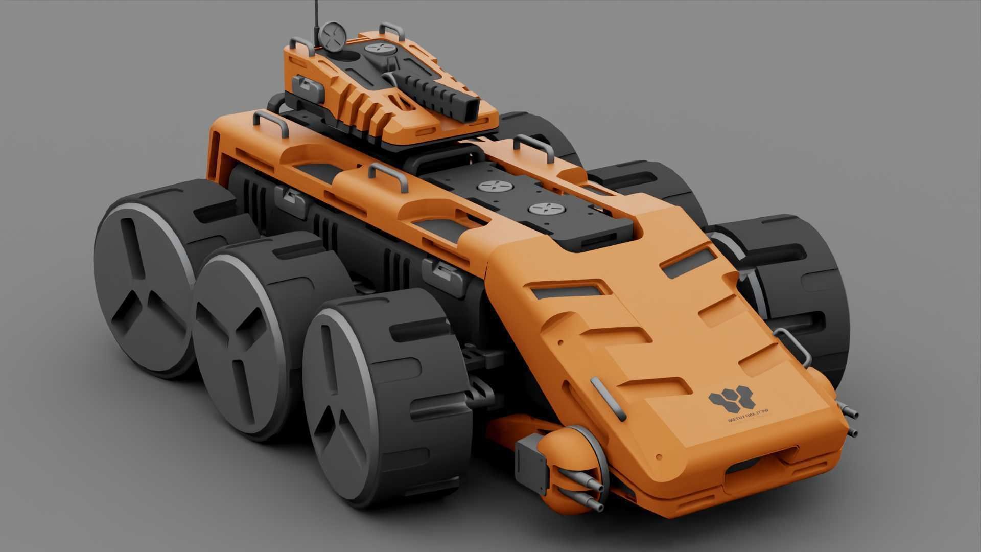 SCII-fI MILITARY VEHICLE RIGGED 3D model_30