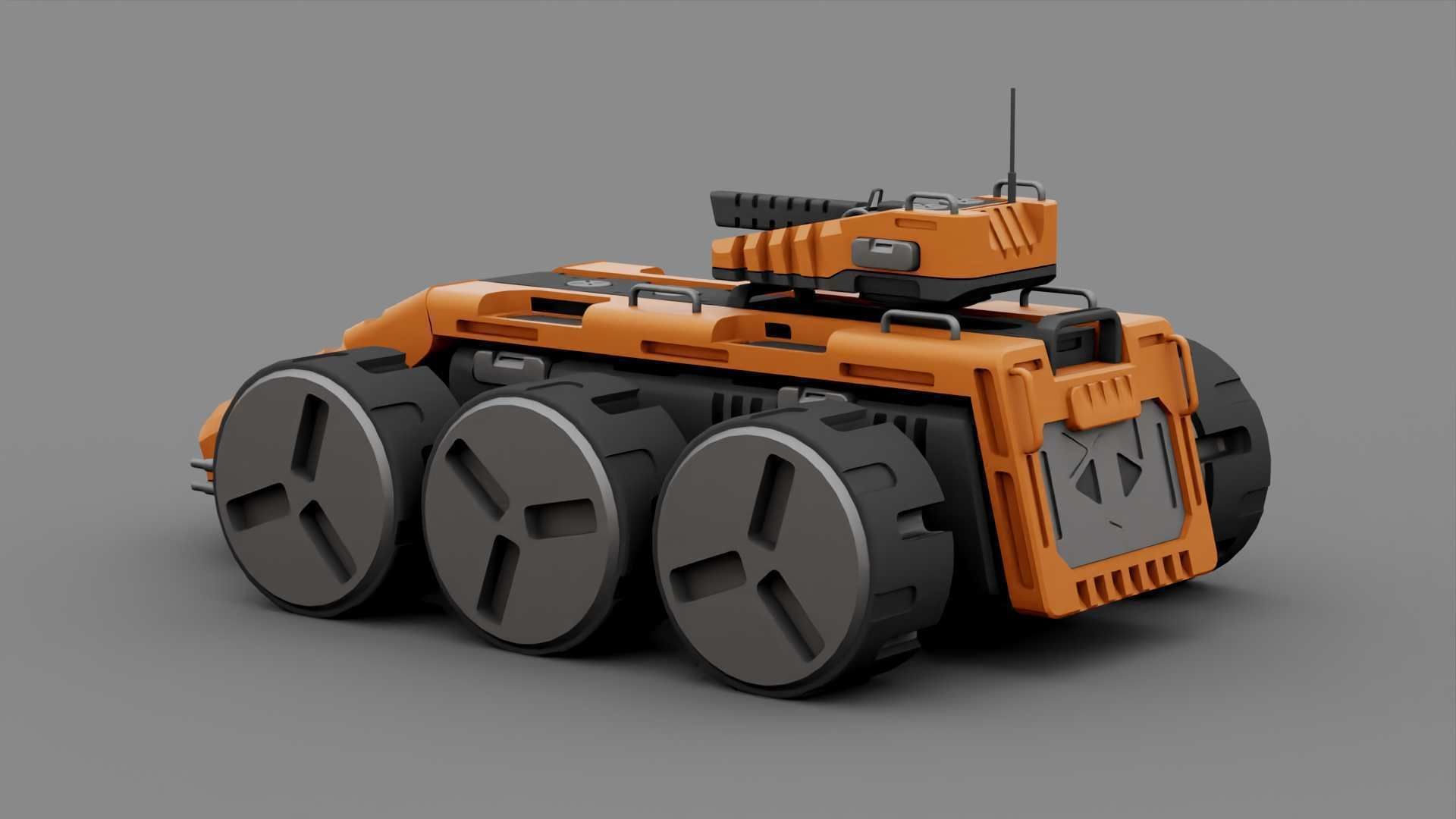 SCII-fI MILITARY VEHICLE RIGGED 3D model_10