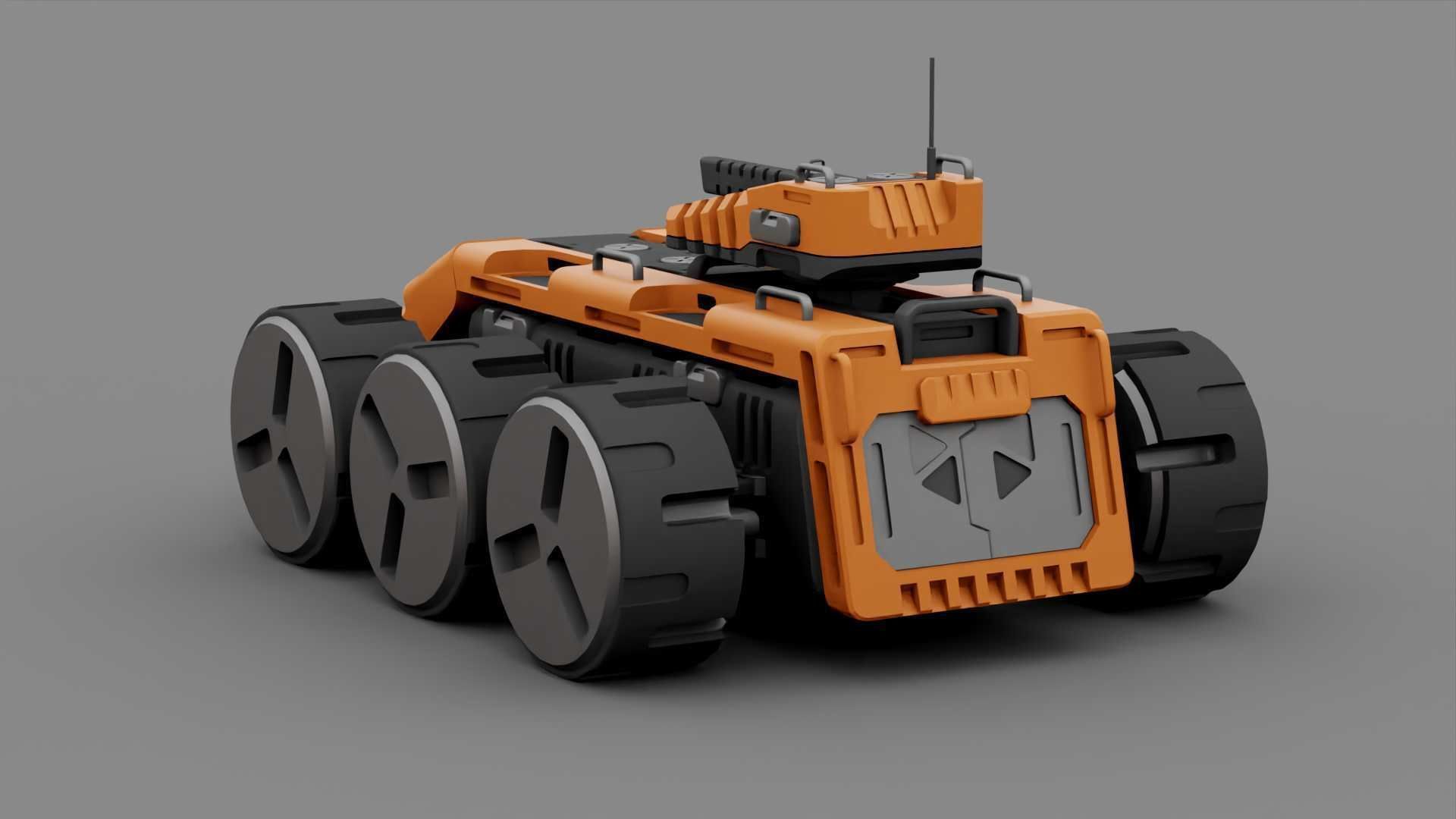 SCII-fI MILITARY VEHICLE RIGGED 3D model_13