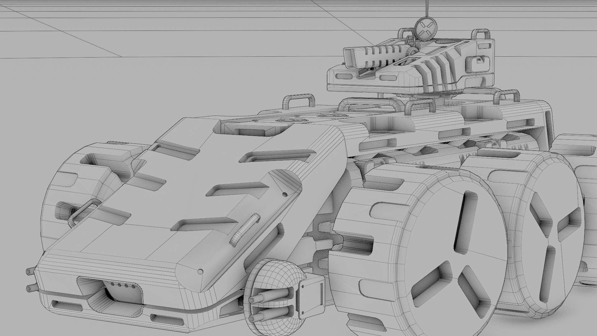 SCII-fI MILITARY VEHICLE RIGGED 3D model_48