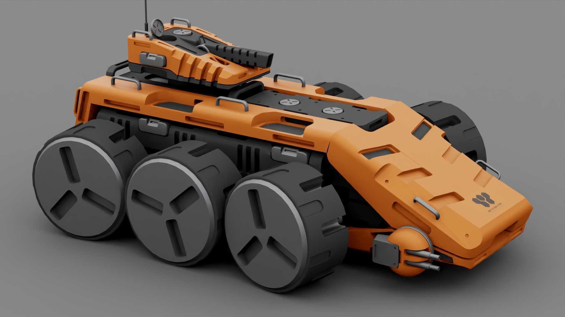 SCII-fI MILITARY VEHICLE RIGGED 3D model_28