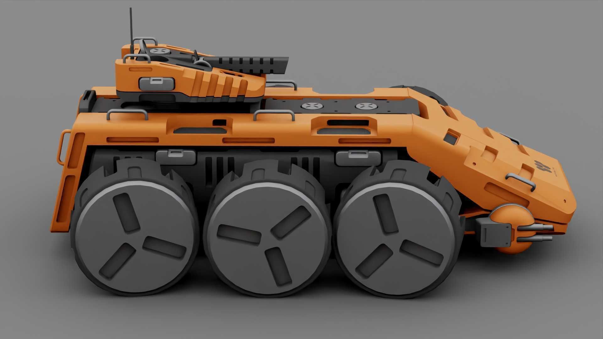 SCII-fI MILITARY VEHICLE RIGGED 3D model_25