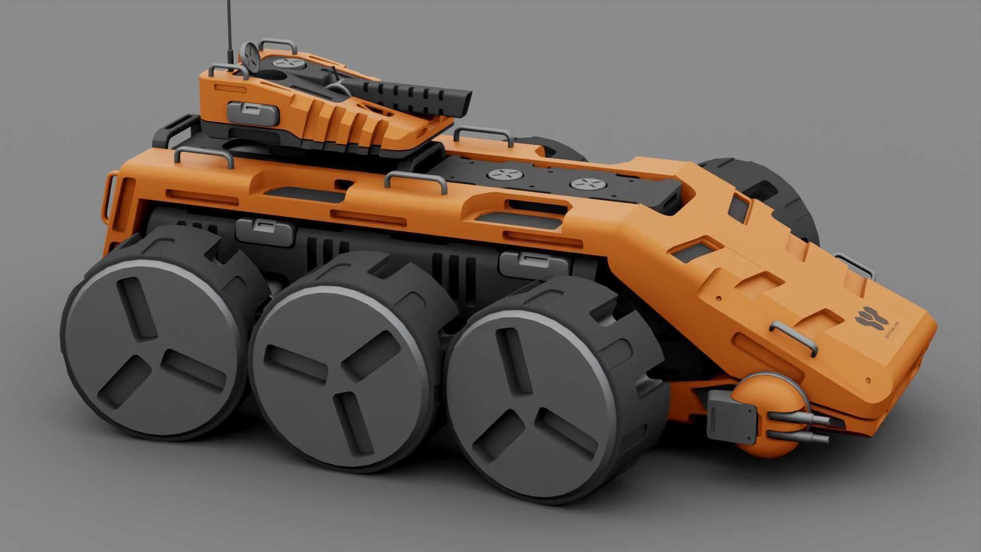 SCII-fI MILITARY VEHICLE RIGGED 3D model_27