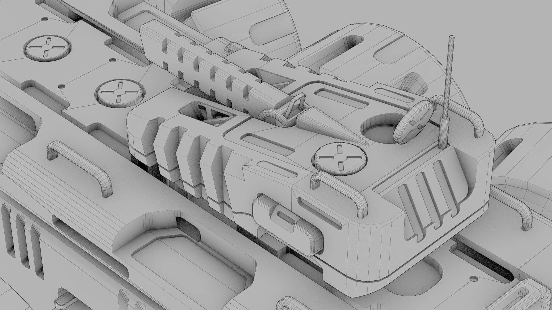 SCII-fI MILITARY VEHICLE RIGGED 3D model_47