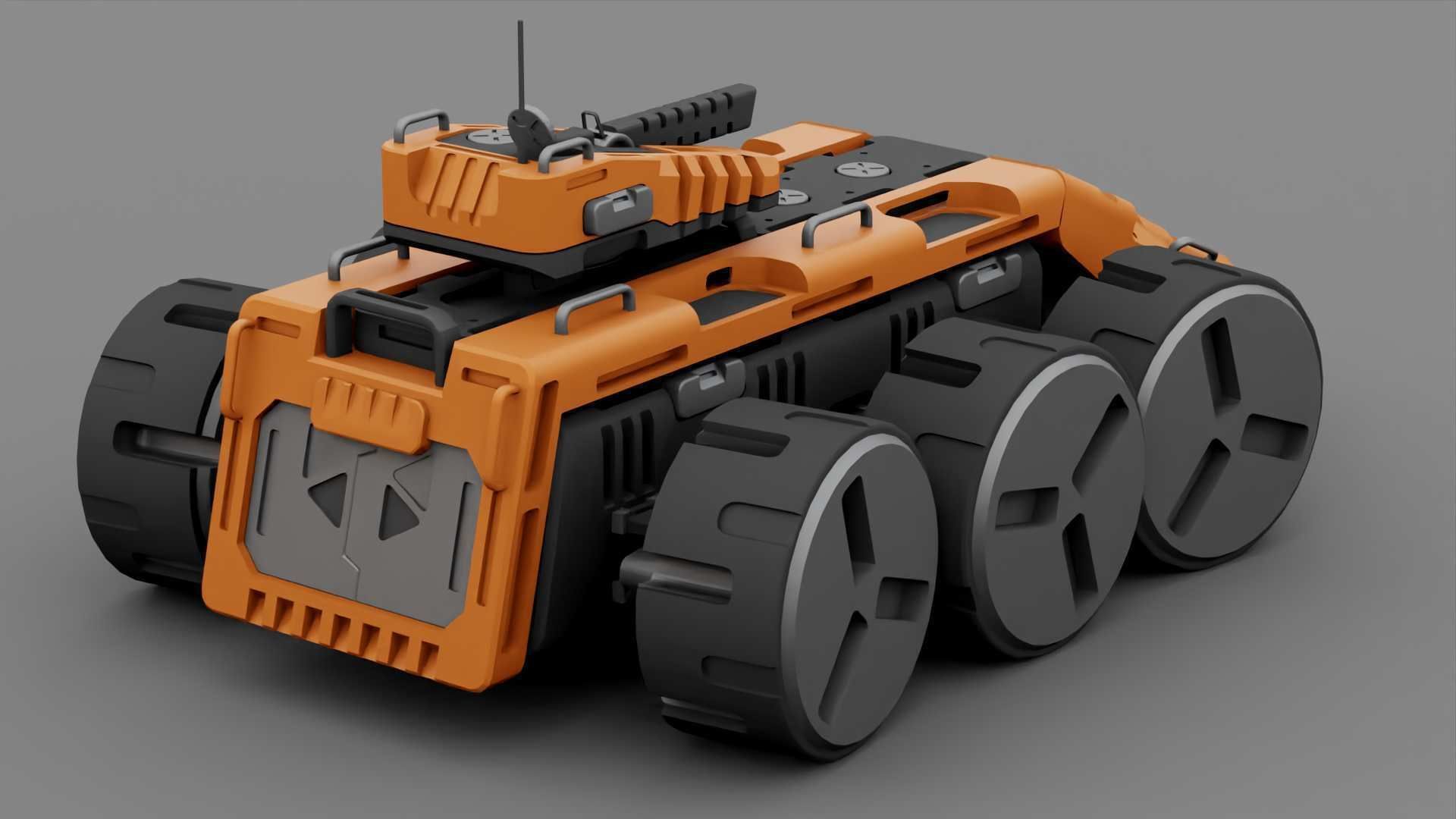 SCII-fI MILITARY VEHICLE RIGGED 3D model_20