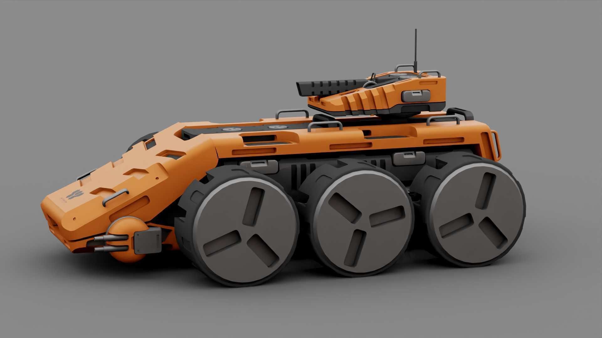 SCII-fI MILITARY VEHICLE RIGGED 3D model_2