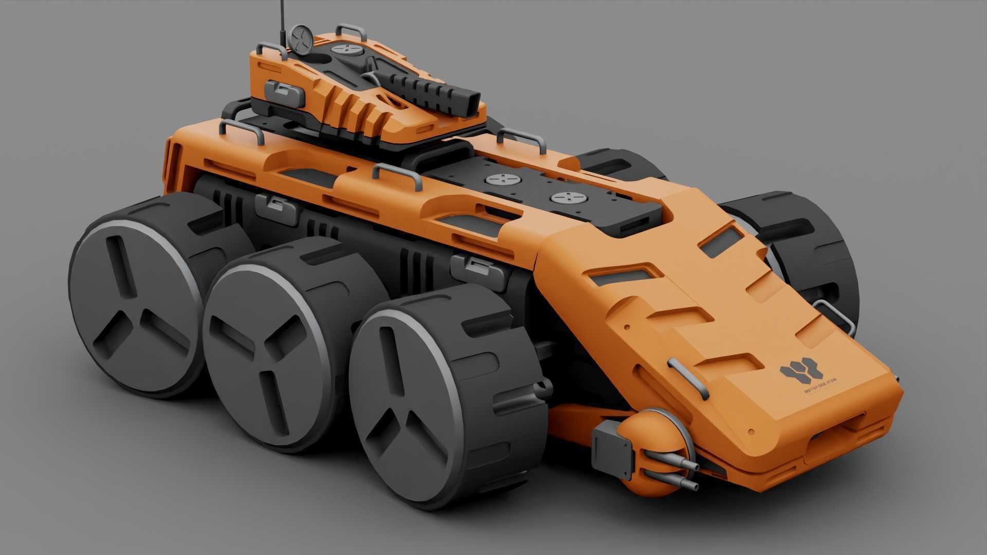 SCII-fI MILITARY VEHICLE RIGGED 3D model_29