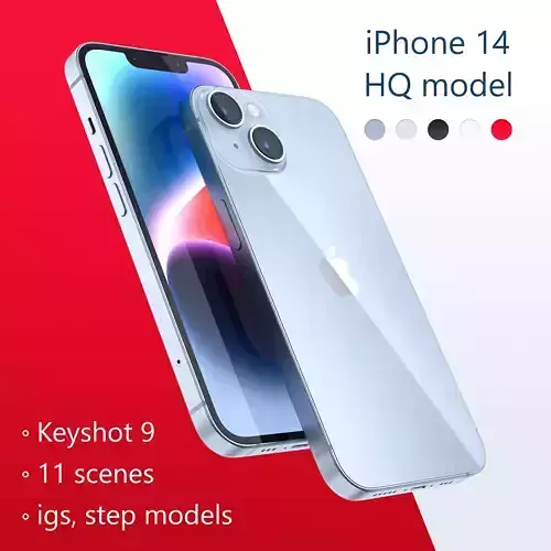 iPhone 14  Keyshot 9 scenes 3D model