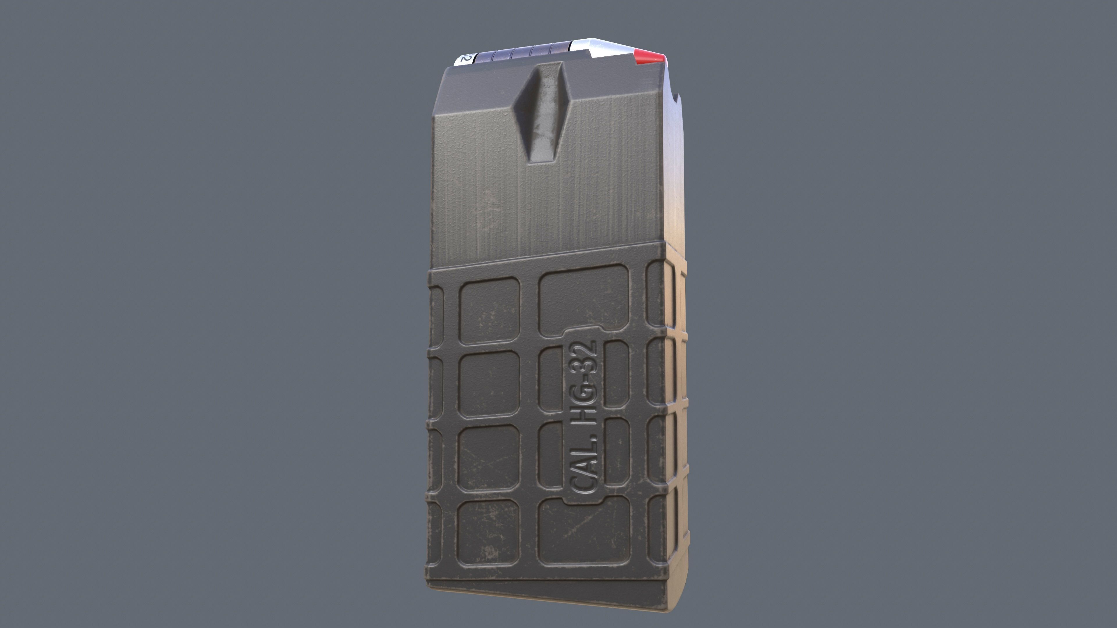 Manual Automatic Grenade Launcher Savan Caliber 32mm Low-poly 3D model_19