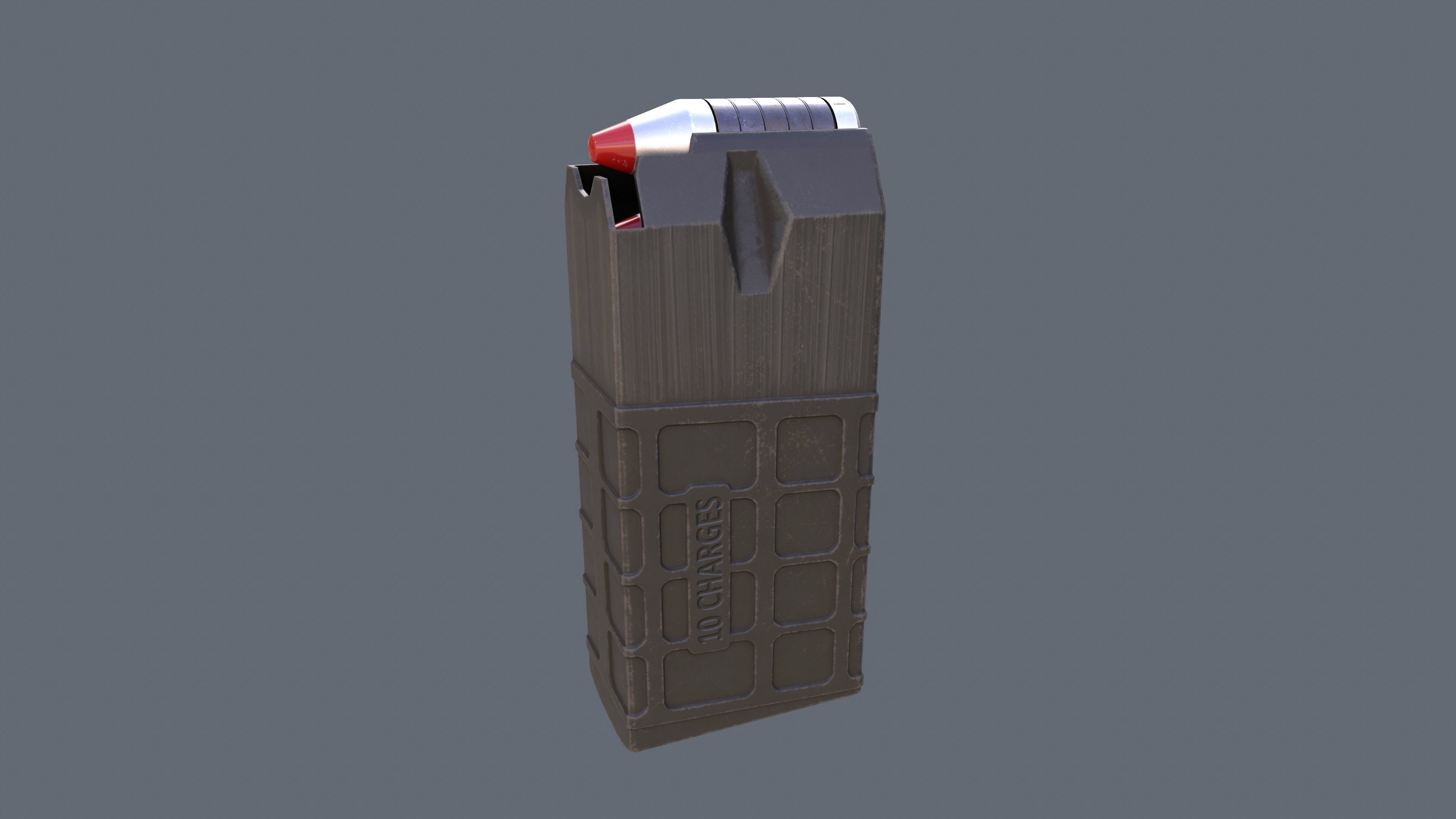 Manual Automatic Grenade Launcher Savan Caliber 32mm Low-poly 3D model_17