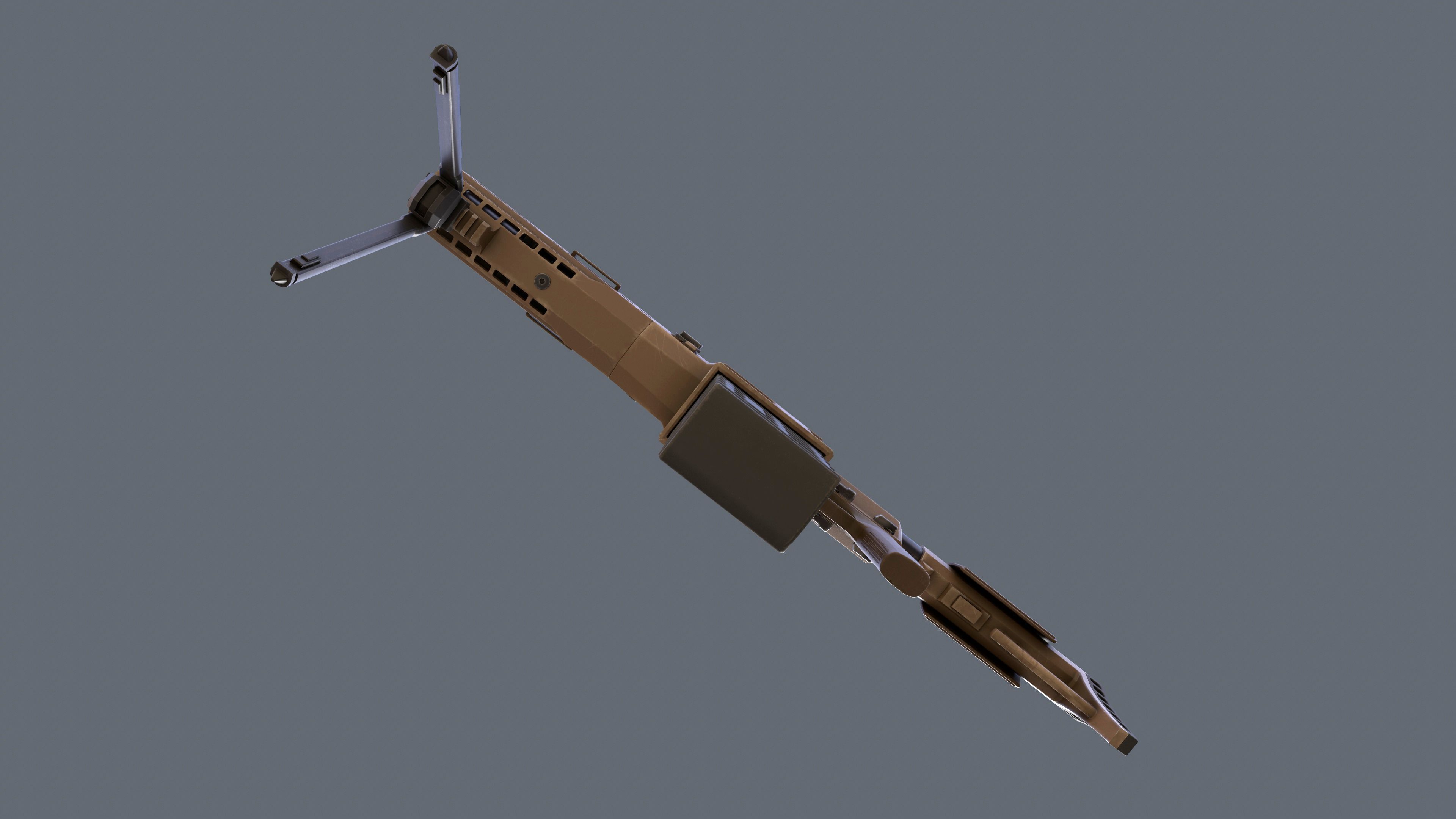 Manual Automatic Grenade Launcher Savan Caliber 32mm Low-poly 3D model_13