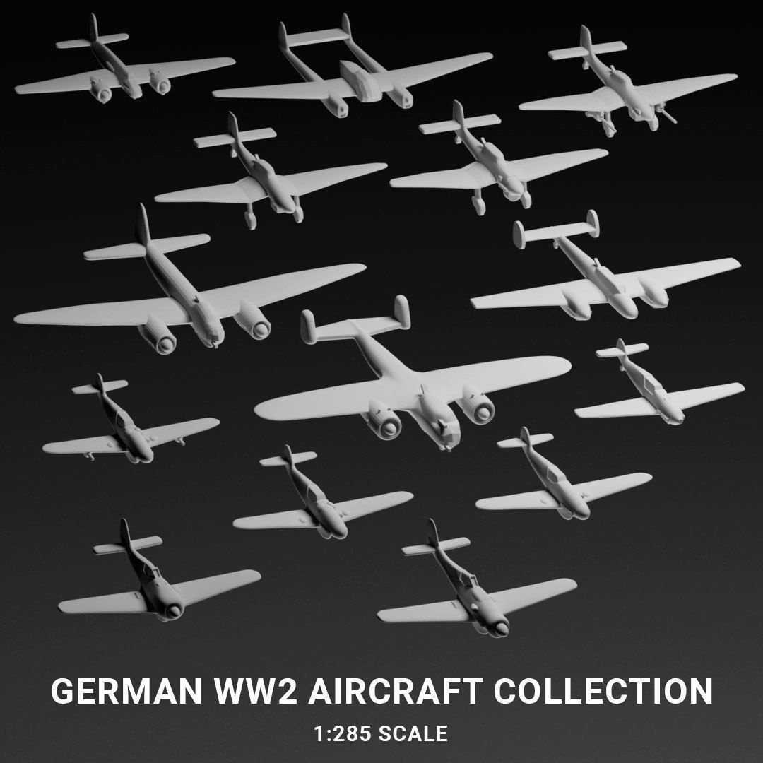 German WW2 Aircraft 3D print model_1