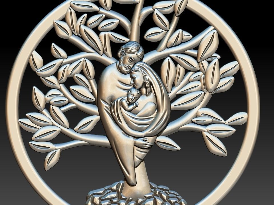 Holy Family Tree 3D print model_18