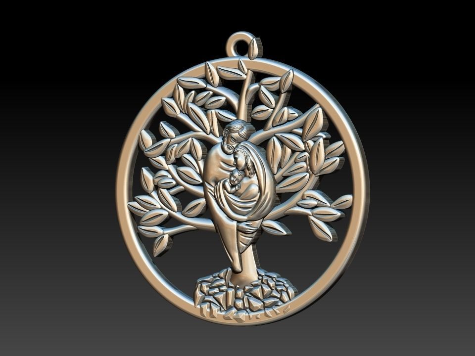 Holy Family Tree 3D print model_1