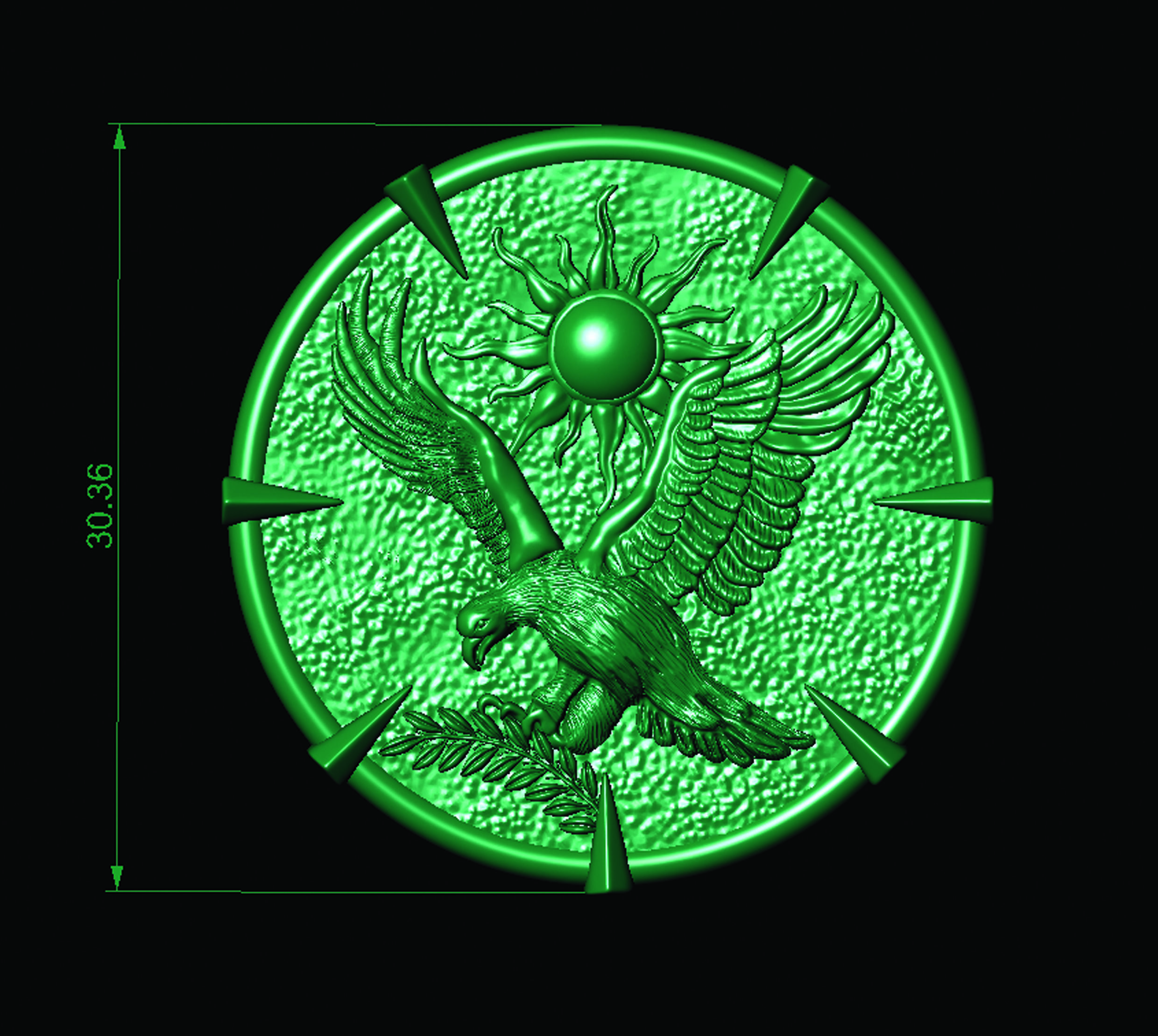 Sun Eagle  3D print model_7