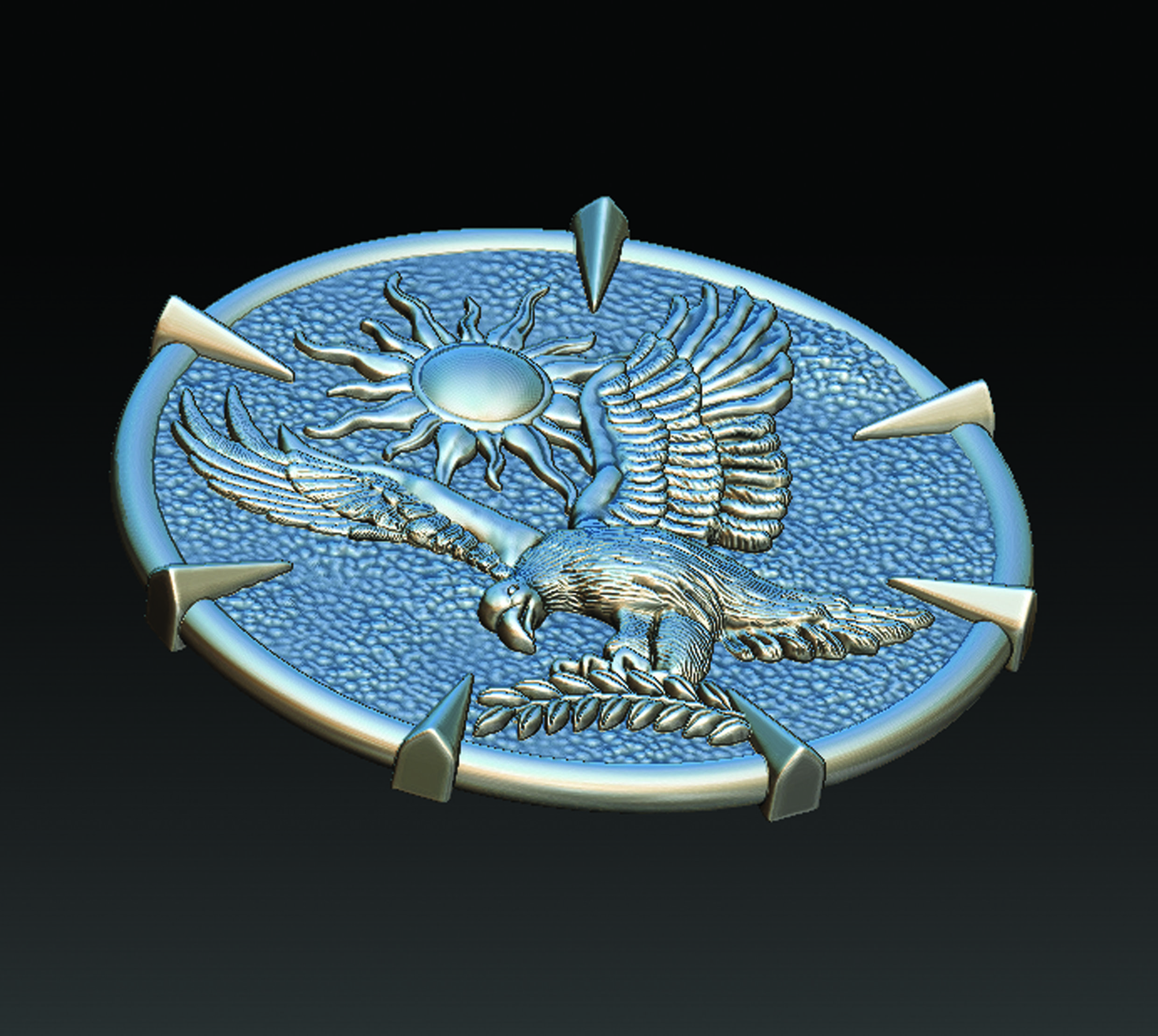 Sun Eagle  3D print model_3