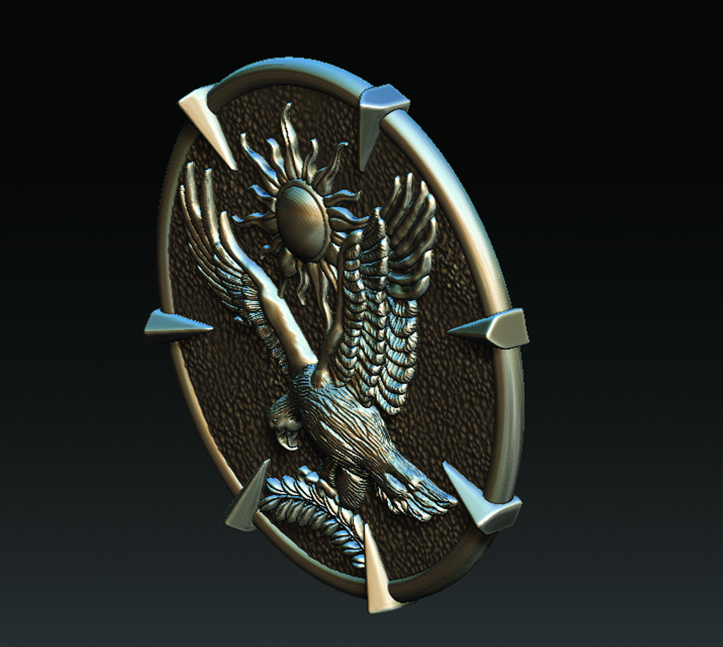 Sun Eagle  3D print model_2