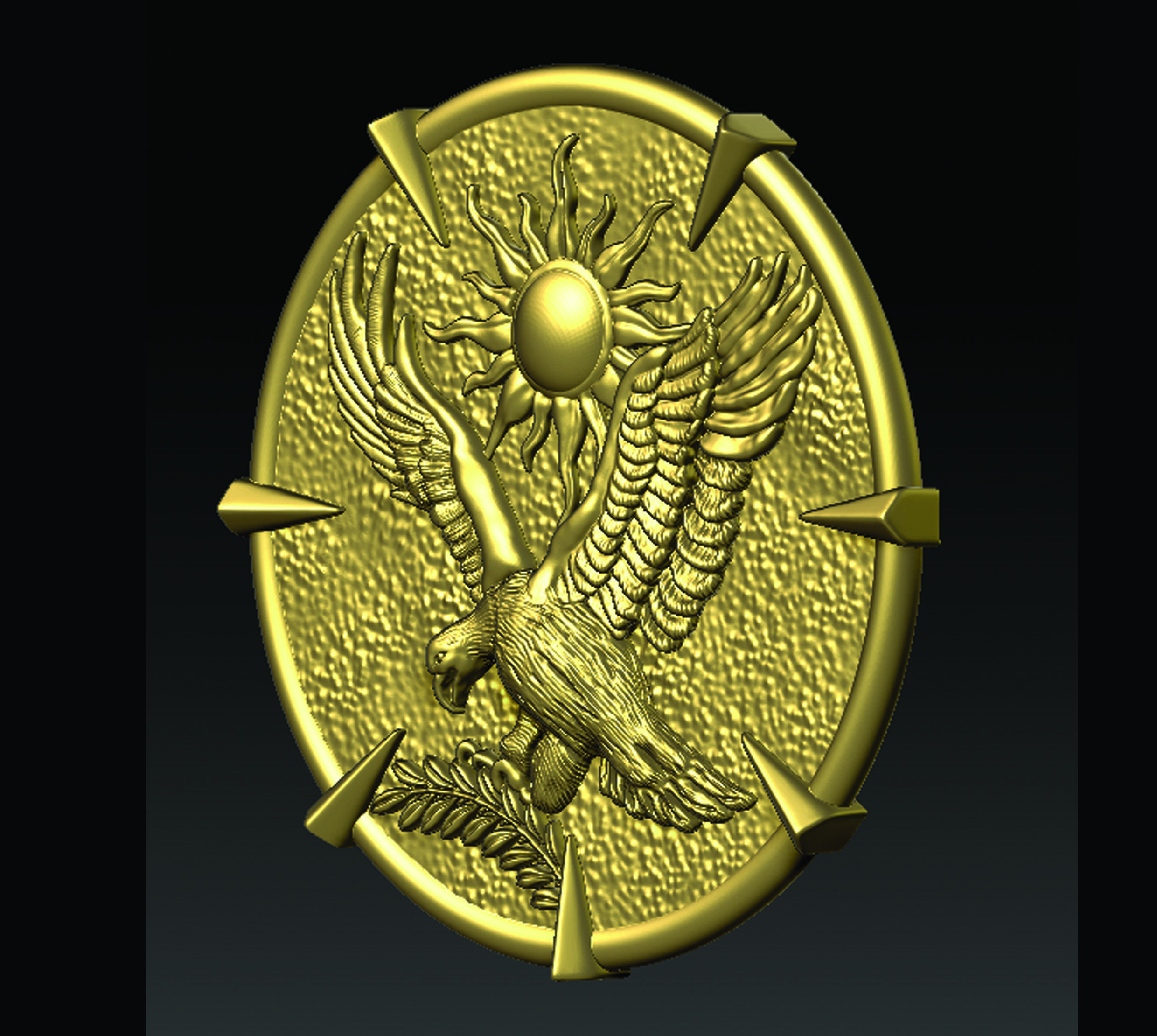 Sun Eagle  3D print model_5