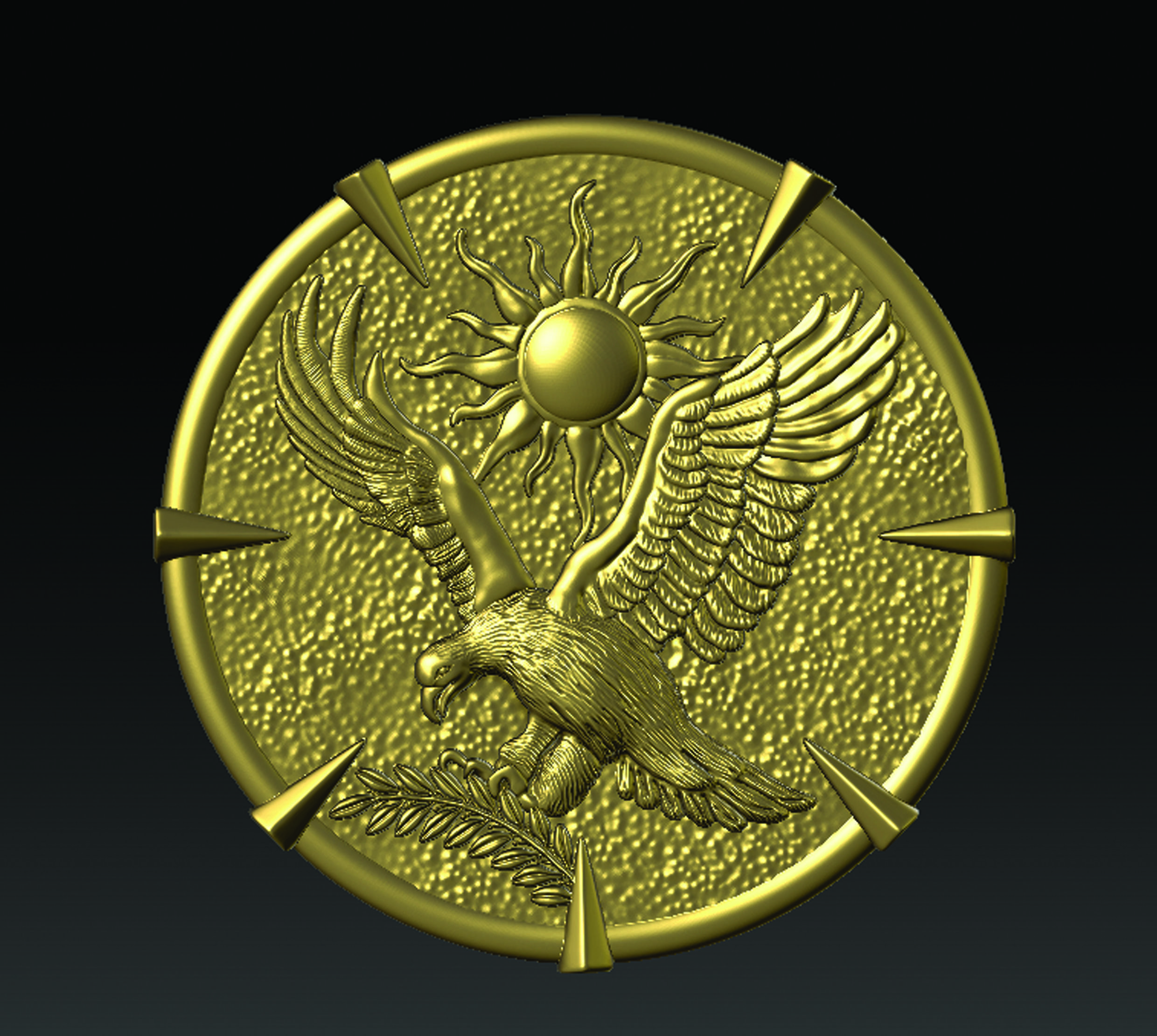 Sun Eagle  3D print model_4