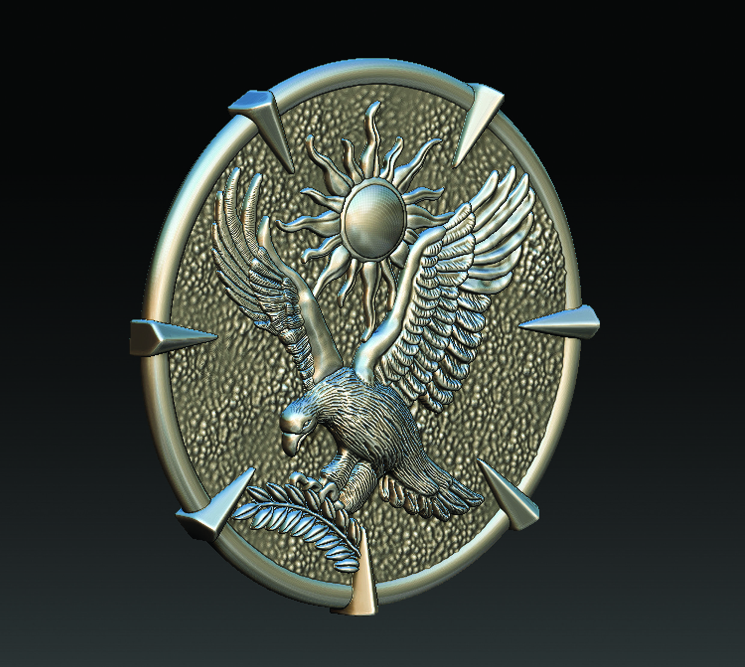 Sun Eagle  3D print model_1